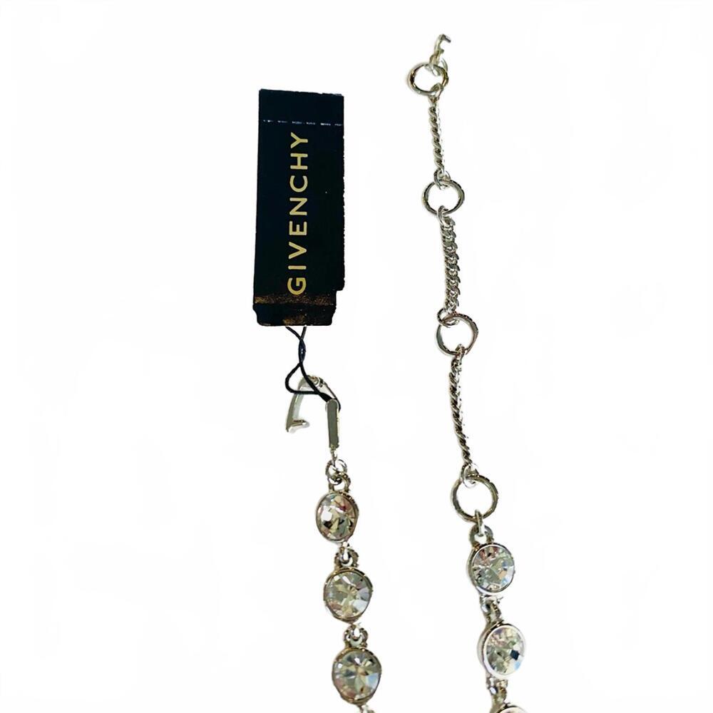 Givenchy Swarovski Crystal Cluster Collar Necklace Silver Tone NWT - Picture 6 of 7